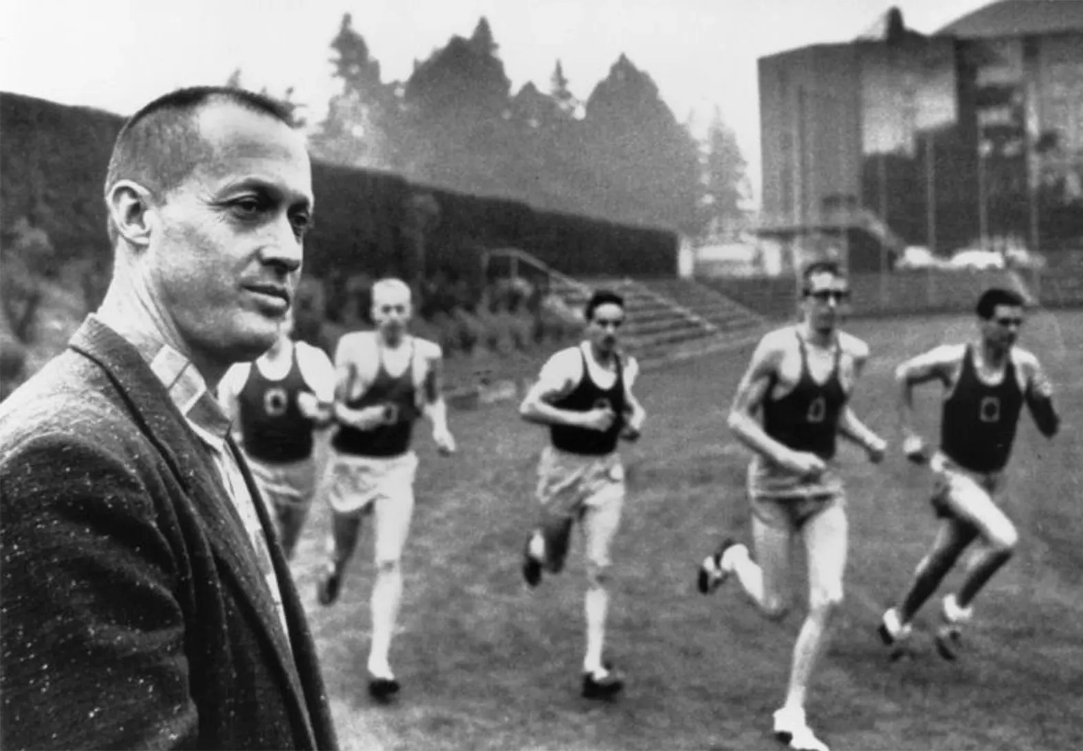 Coach Bowerman with his track team