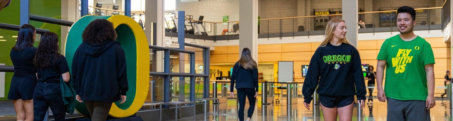 students at the UO Recreation Center