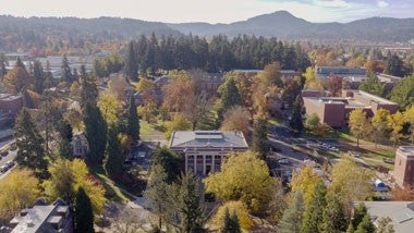 Aerial of Johnson Hall